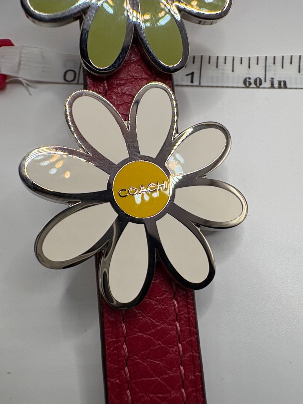 COACH Pin with White Daisy and Yellow Center